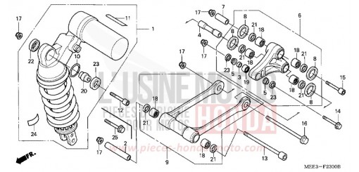 COUSSIN ARRIERE CBR600RR3 de 2003
